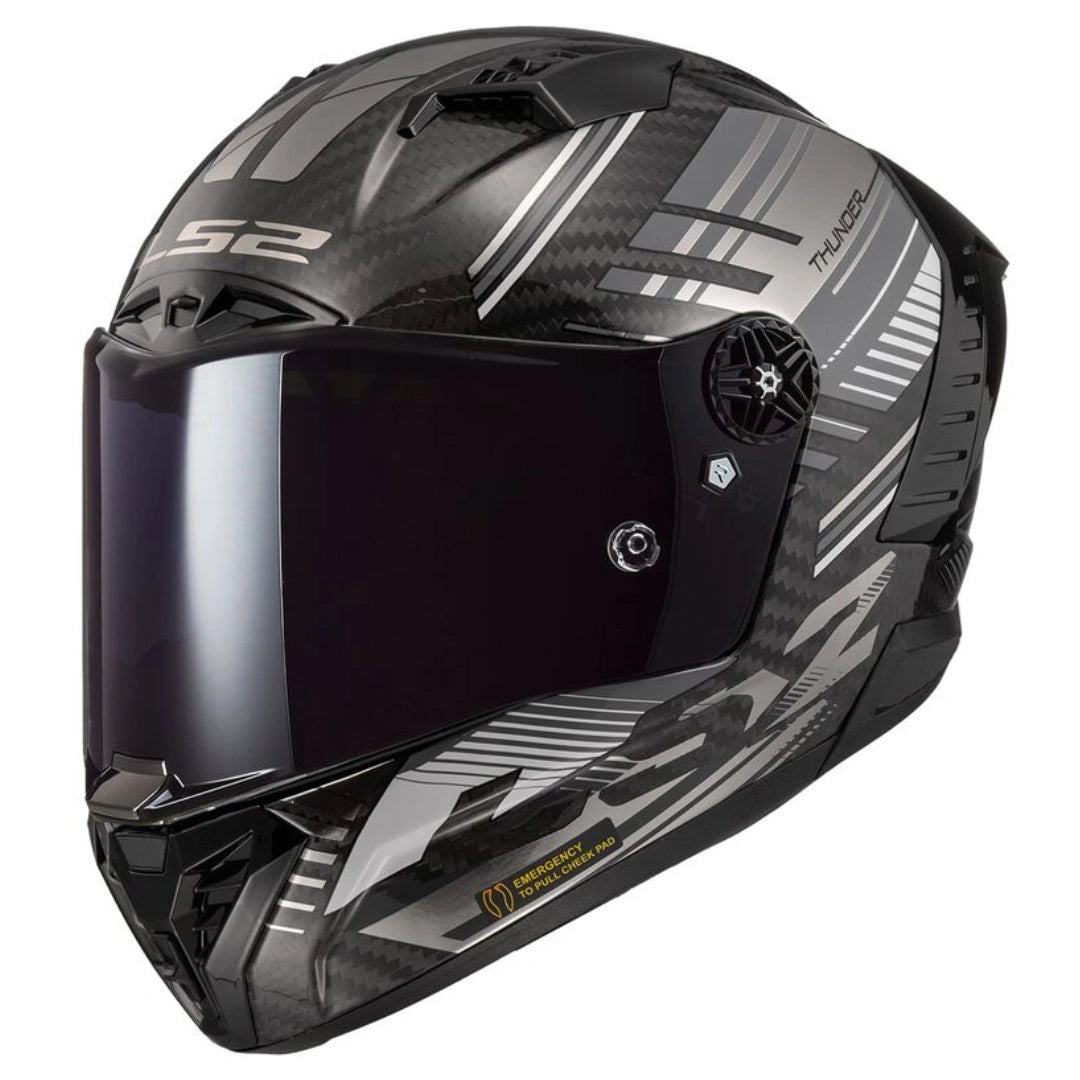 LS2 FF805 THUNDER CARBON VOLT GL.BLACK GREY – BikeFormers