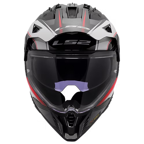 LS2 MX436 PIONEER II 100th MERIDIAN GLOSS BLACK GREY RED