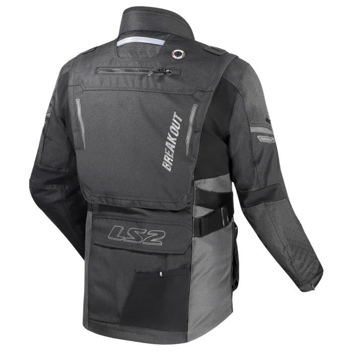 LS2 BREAKOUT MAN JACKET BLACK GREY (AA CERTIFIED)