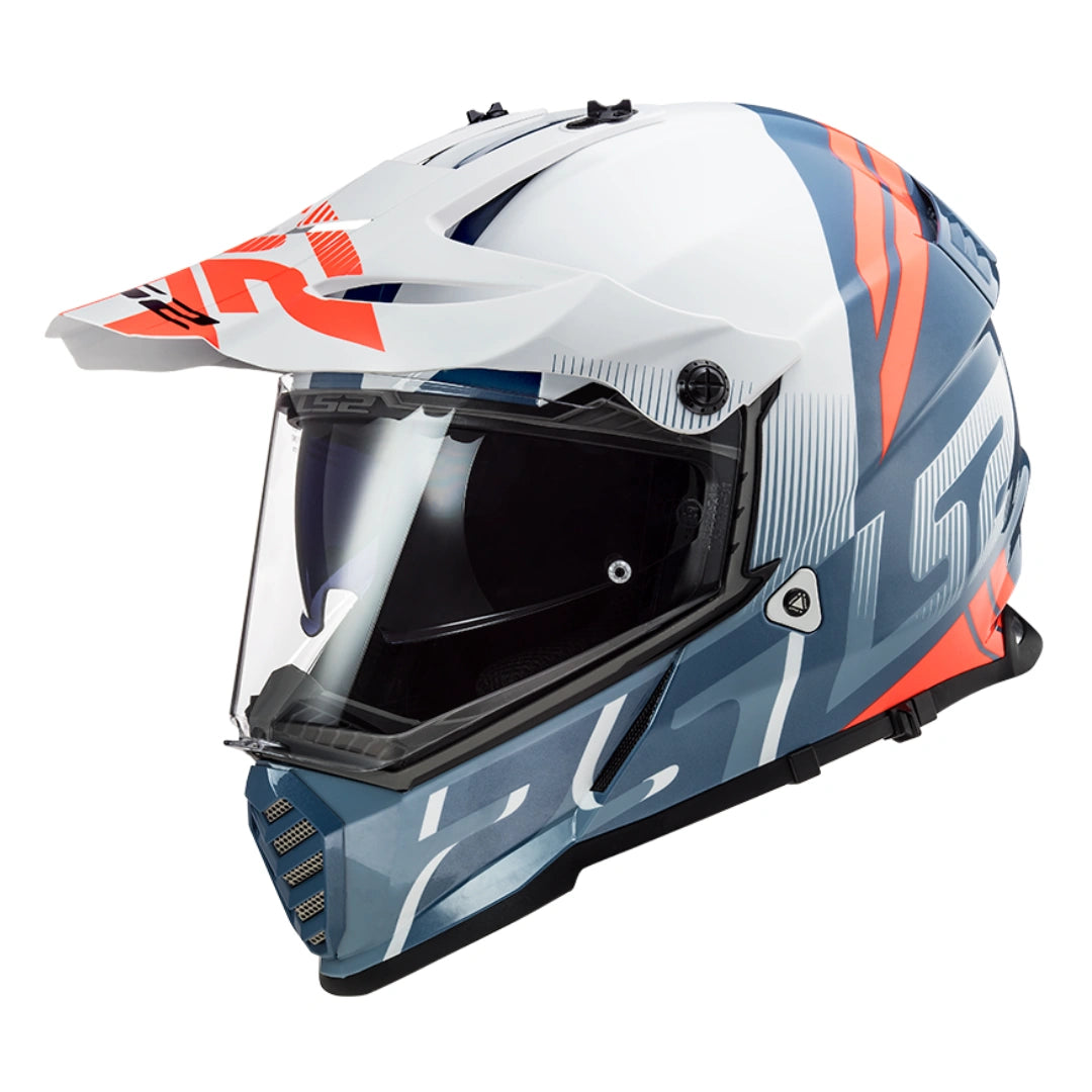 LS2 MX436 PIONEER EVO EVOLVE WHITE COBALT – BikeFormers