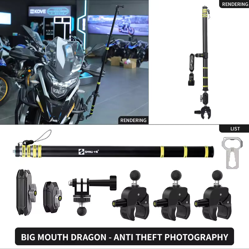 SMNU RETRACTABLE MOTOCYCLE CAMERA MOUNT| STANDARD & ANTI-THEFT LOCKING VERSION