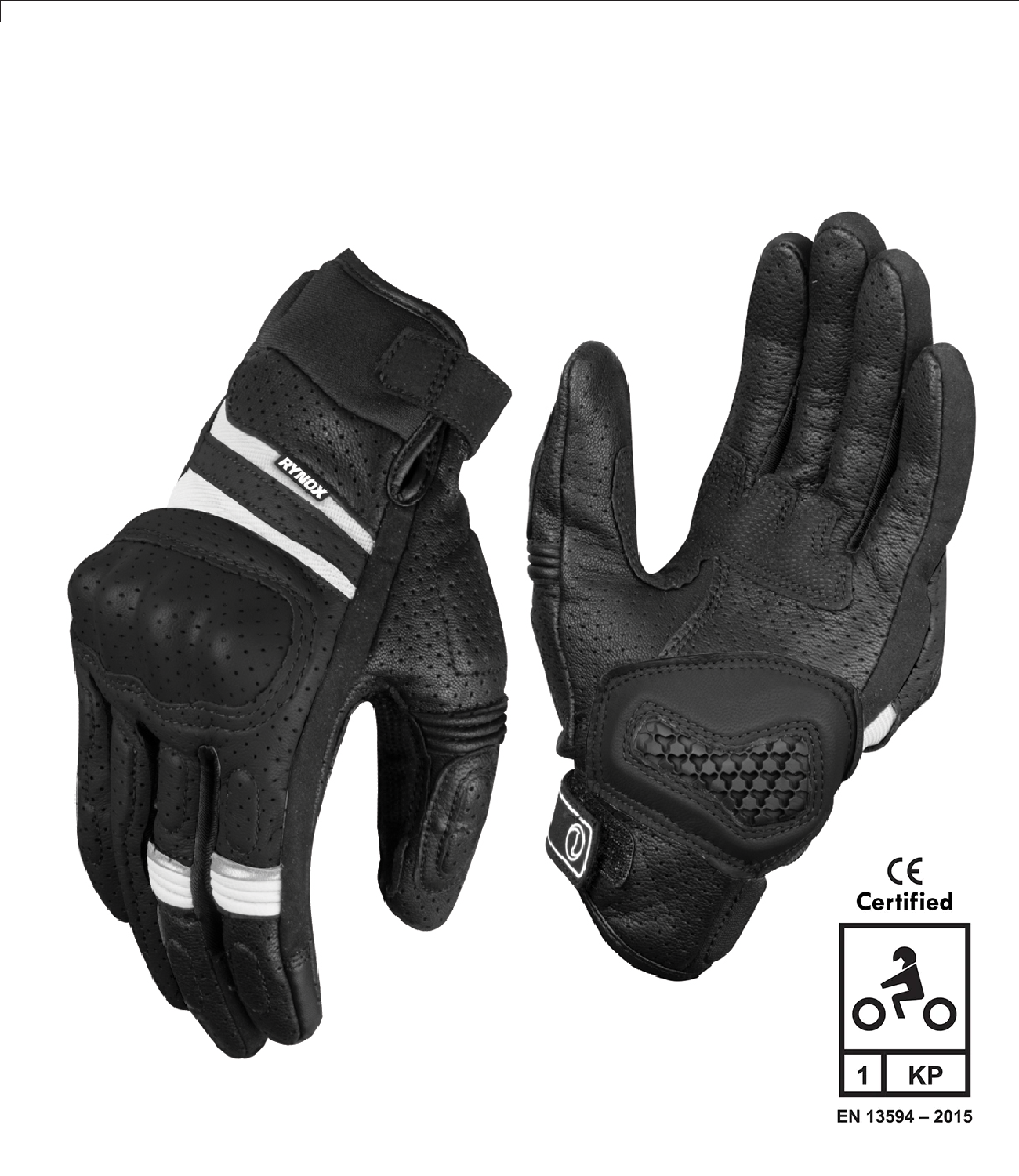 RYNOX AIR GT SP GLOVES – BLACK / WHITE