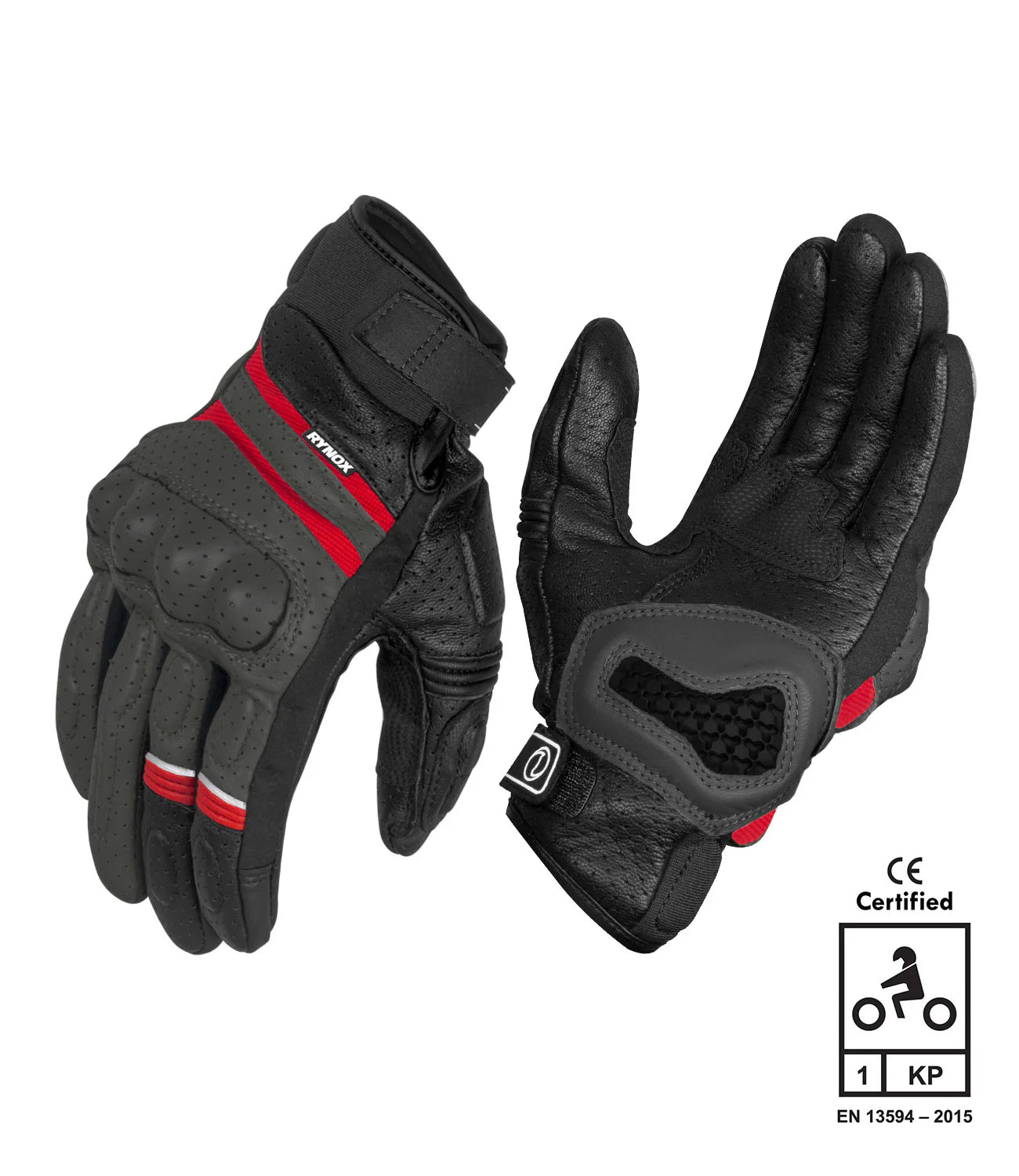 RYNOX AIR GT SP GLOVES – GREY / RED