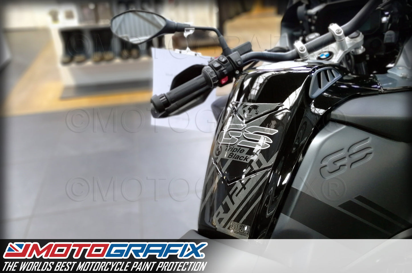 MOTOGRAFIX BMW R1250GS ADVENTURE 2020–2023 MOTORCYCLE TANK PAD PROTECTOR 3D GEL TB051TB