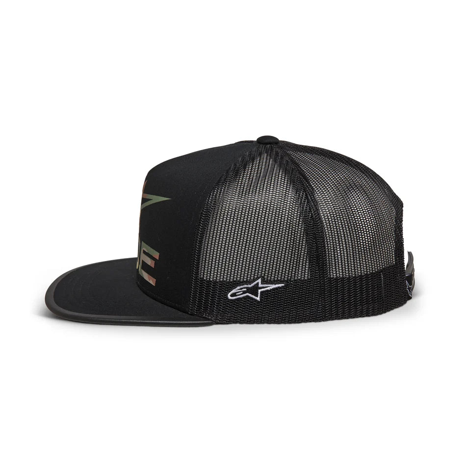 ALPINESTARS RIDE 4.0 CAMO TRUCKER HAT-BLACK