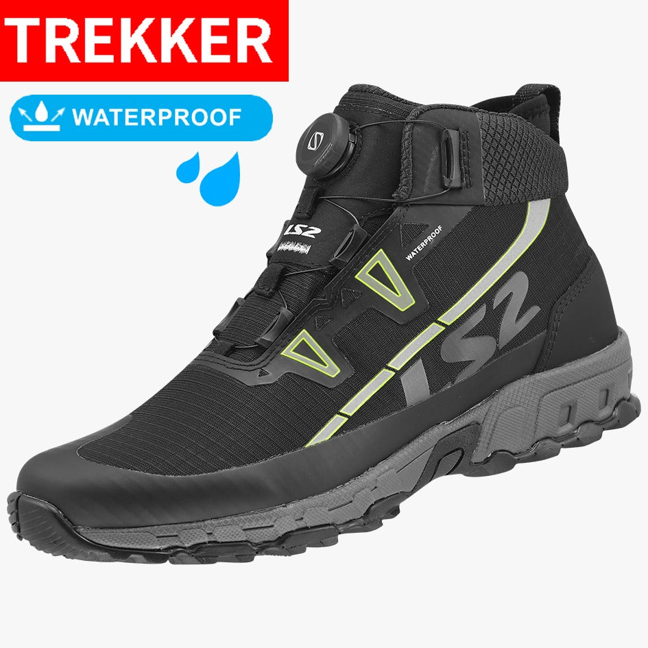LS2 TREKKER WATERPROOF BOOTS BLACK NEON