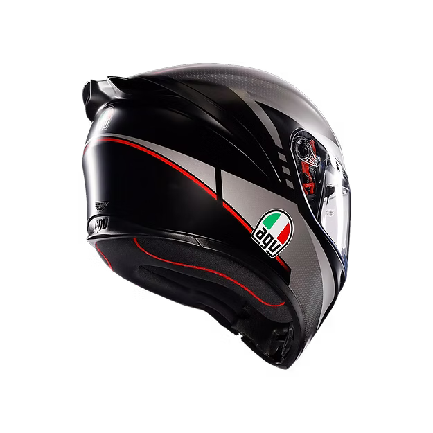 AGV K1 S LAP MATT BLACK/GREY/RED  DOT(E2206)