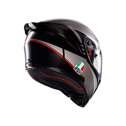 AGV K1 S LAP MATT BLACK/GREY/RED  DOT(E2206)