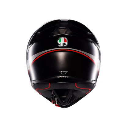 AGV K1 S LAP MATT BLACK/GREY/RED  DOT(E2206)