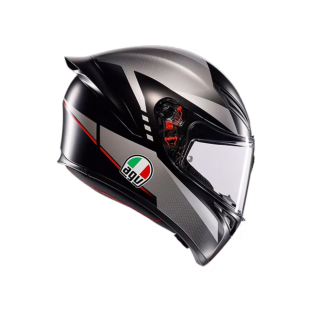 AGV K1 S LAP MATT BLACK/GREY/RED  DOT(E2206)