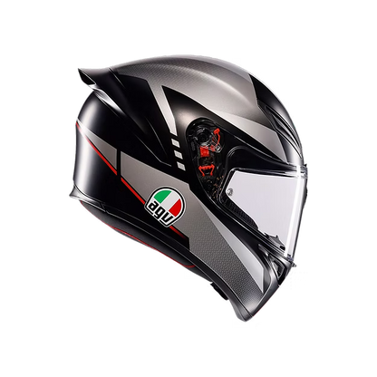 AGV K1 S LAP MATT BLACK/GREY/RED  DOT(E2206)
