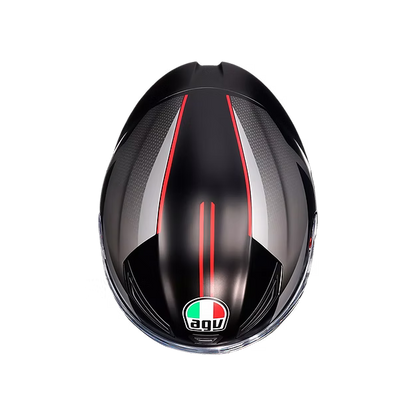 AGV K1 S LAP MATT BLACK/GREY/RED  DOT(E2206)