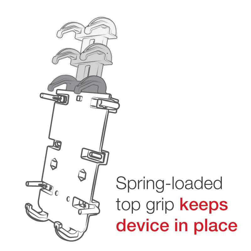 RAM® QUICK-GRIP™ XL PHONE MOUNT WITH HANDLEBAR U-BOLT BASE