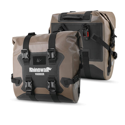 RHINOWALK WARRIOR SERIES 24L(Each) WATERPROOF MOTORCYCLE SIDE BAGS-BROWN