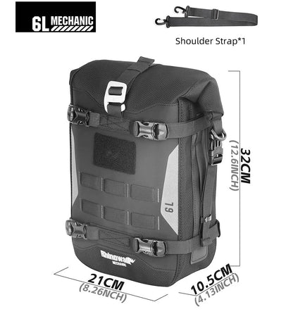 RHINOWALK MECHANIC SERIES 6L CRASH BAR BAG WITH WATERPROOF LINER