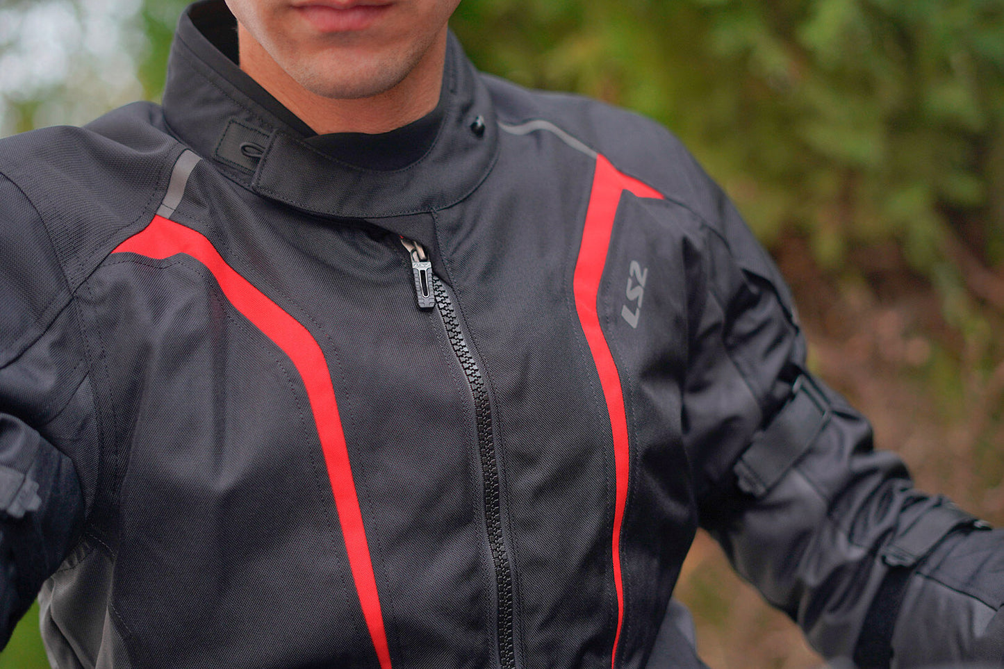 LS2 SEPANG BLACK RED JACKET