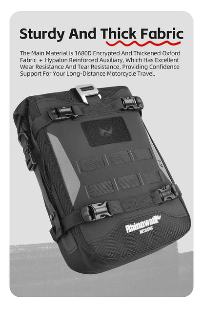 RHINOWALK MECHANIC SERIES 6L CRASH BAR BAG WITH WATERPROOF LINER