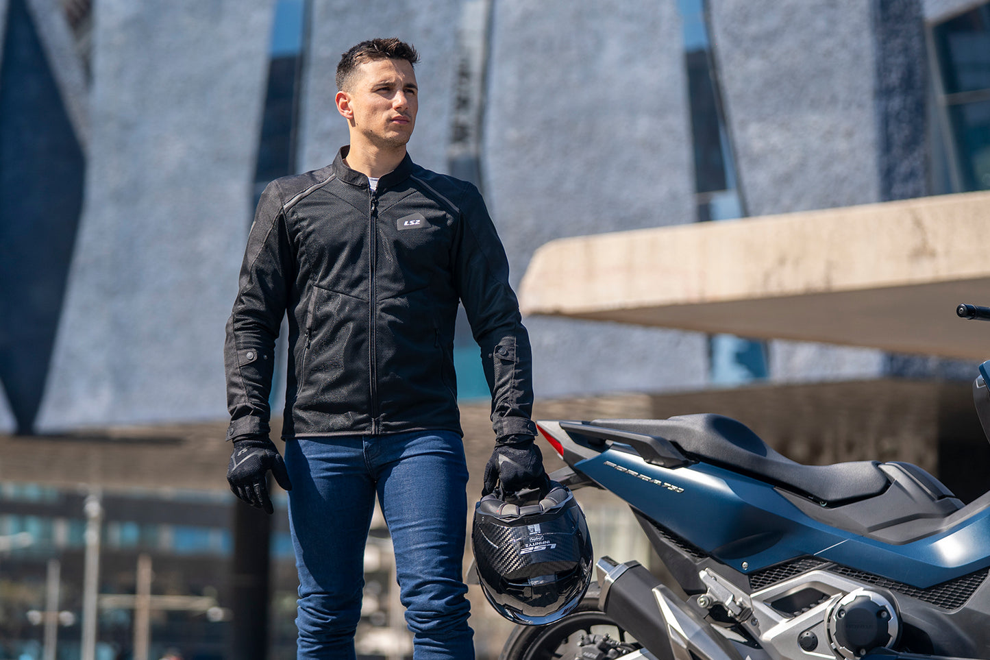 LS2 BREEZE MAN JACKET BLACK RED