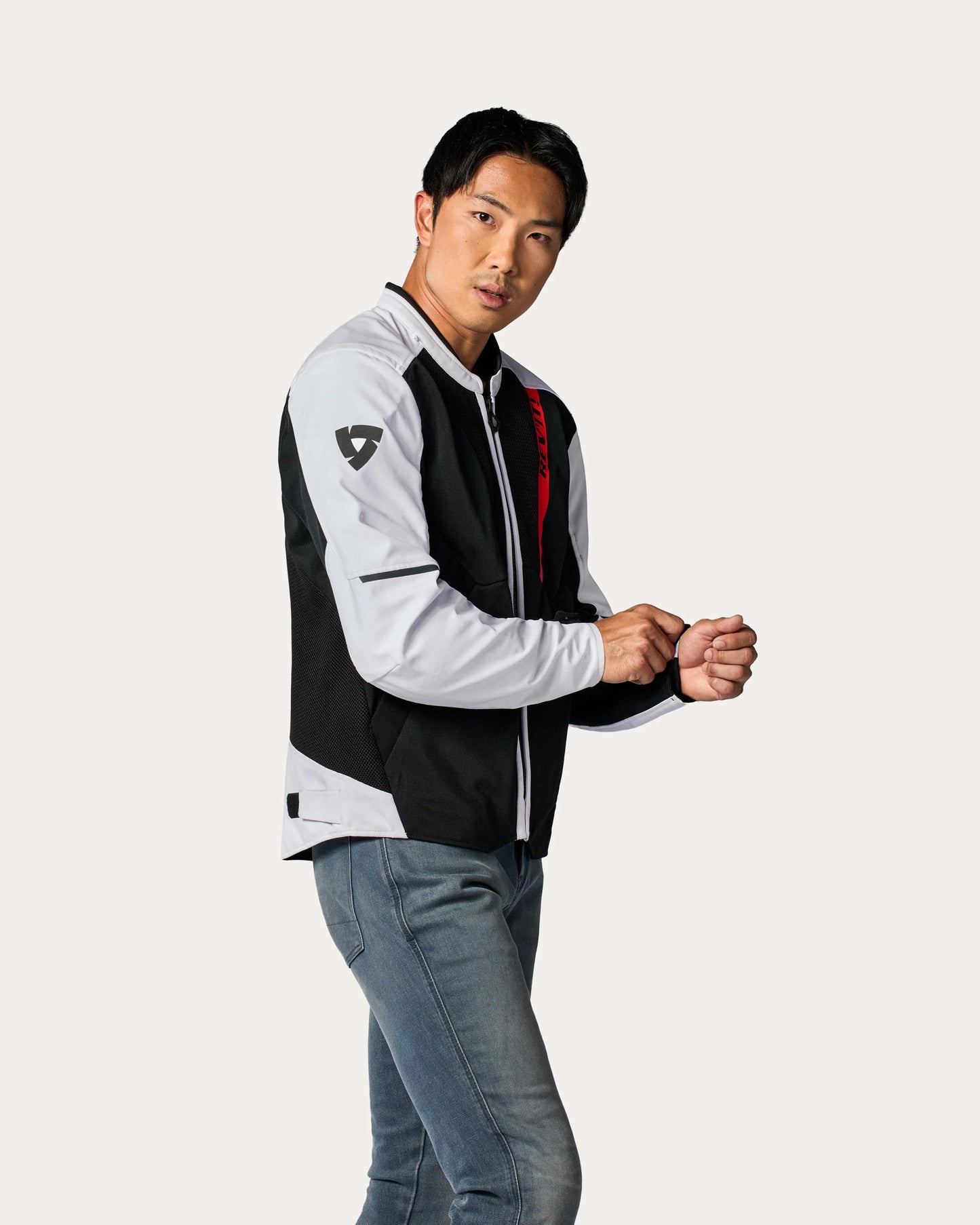 REV'IT GT-R 4 AIR JACKET BLACK WHITE