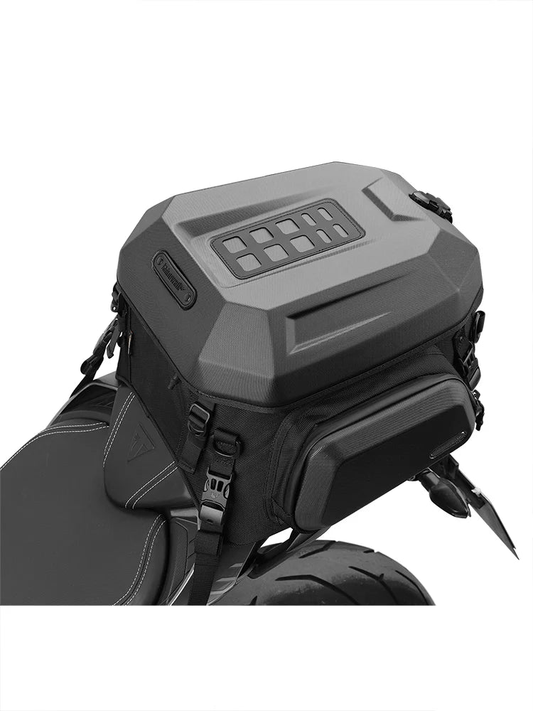 RHINOWALK 23–35L EXPANDABLE ABS TAIL BAG- MATTE BLACK