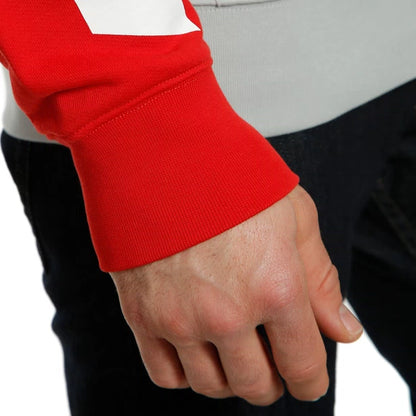 DAINESE PADDOCK FULL-ZIP HOODIE GLACIER-GRAY/LAVA-RED/BLACK