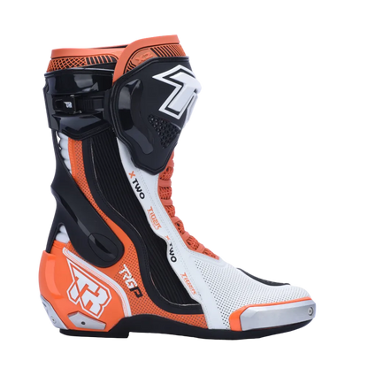 TIGER RACING XTWO RACING BOOTS - ORANGE BLACK