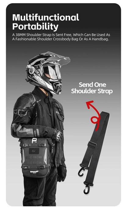 RHINOWALK MECHANIC SERIES 6L CRASH BAR BAG WITH WATERPROOF LINER