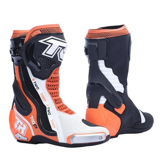 TIGER RACING XTWO RACING BOOTS - ORANGE BLACK
