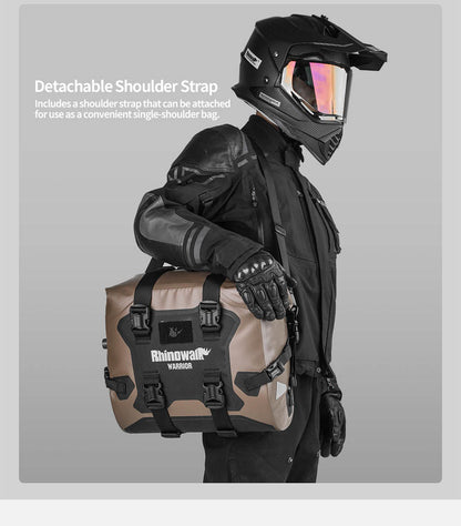 RHINOWALK WARRIOR SERIES 24L(Each) WATERPROOF MOTORCYCLE SIDE BAGS-BLACK