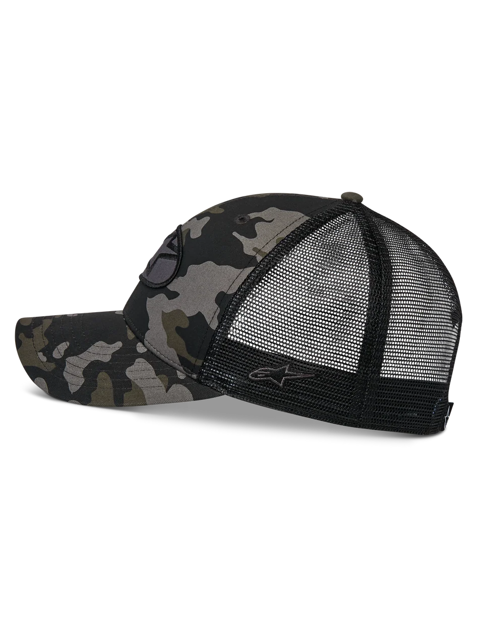 ALPINESTARS OBLIQUE CAMO TRUCKER HAT-BLACK-CAMO BLACK