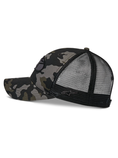 ALPINESTARS OBLIQUE CAMO TRUCKER HAT-BLACK-CAMO BLACK