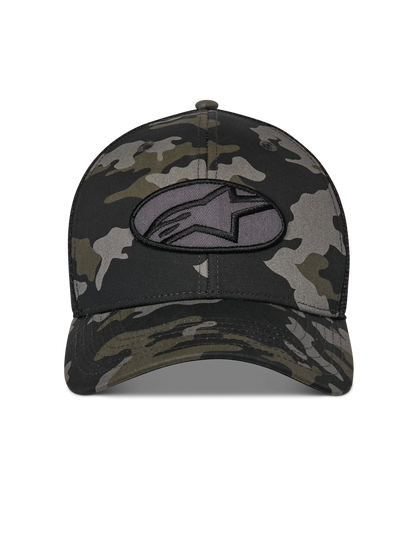 ALPINESTARS OBLIQUE CAMO TRUCKER HAT-BLACK-CAMO BLACK