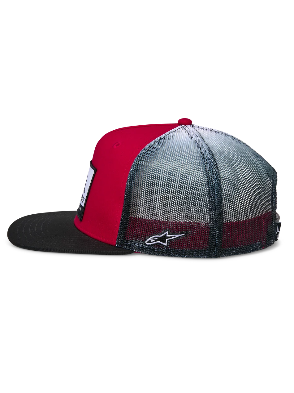 ALPINESTARS CALI GRADIENT TRUCKER HAT RED BLACK-WHITE