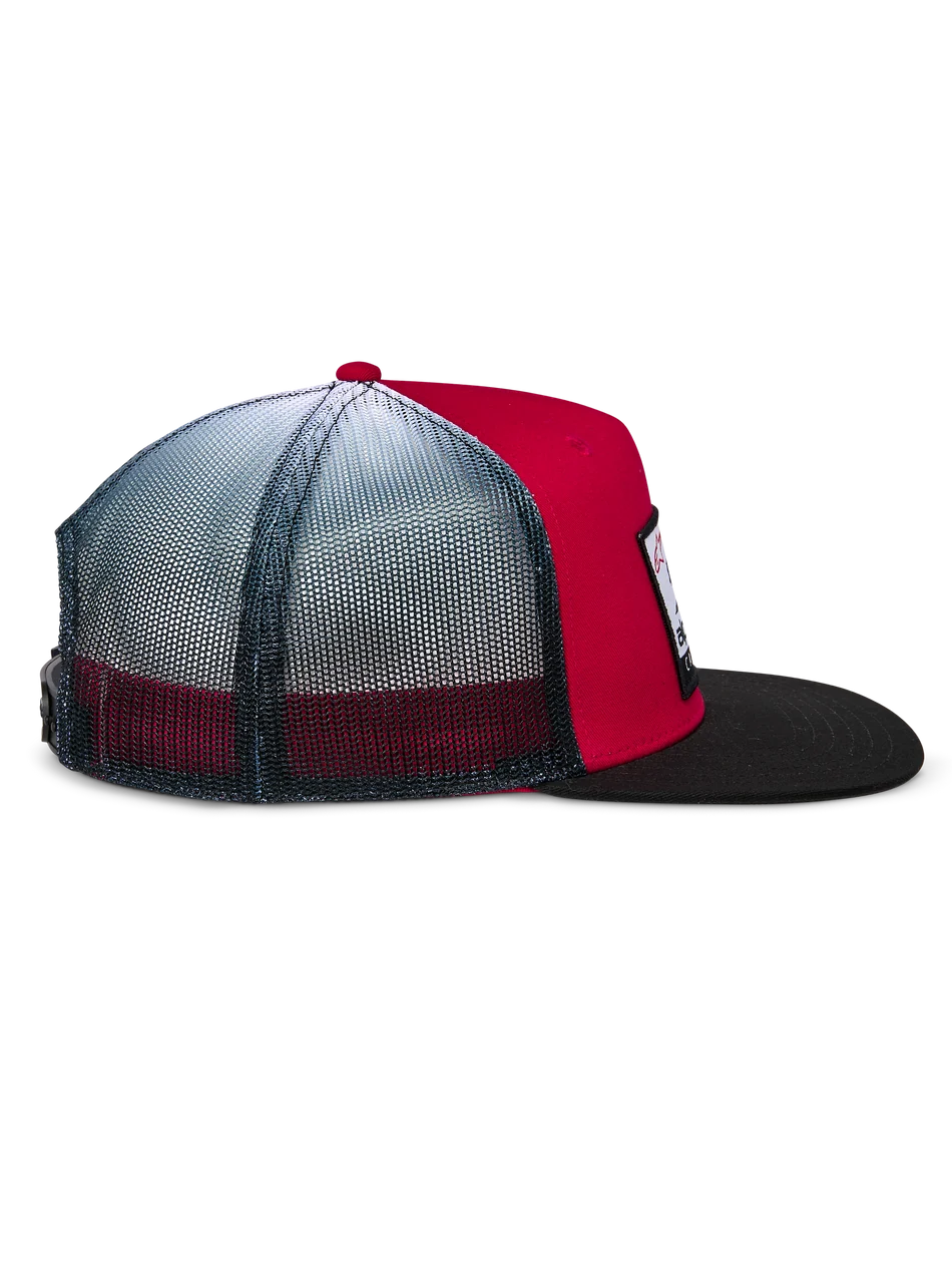 ALPINESTARS CALI GRADIENT TRUCKER HAT RED BLACK-WHITE