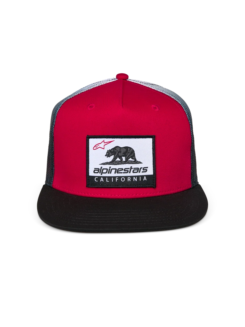 ALPINESTARS CALI GRADIENT TRUCKER HAT RED BLACK-WHITE