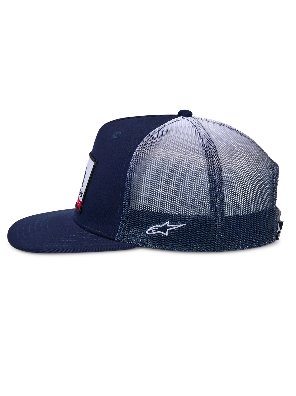 ALPINESTARS CALI GRADIENT TRUCKER HAT NAVY-WHITE
