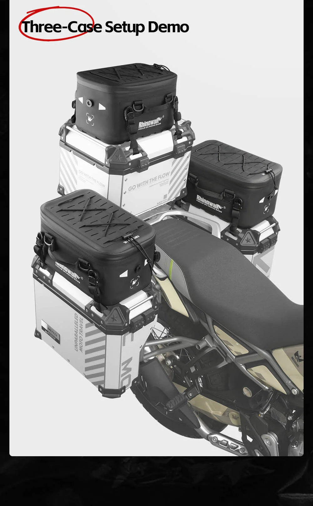 RHINOWALK WATERROOF SIDE CASE EXPANSION BAG 16L