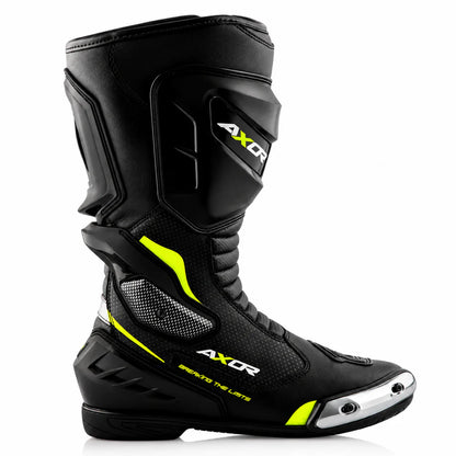 AXOR RACER TEC BOOTS BLACK NEON GREEN