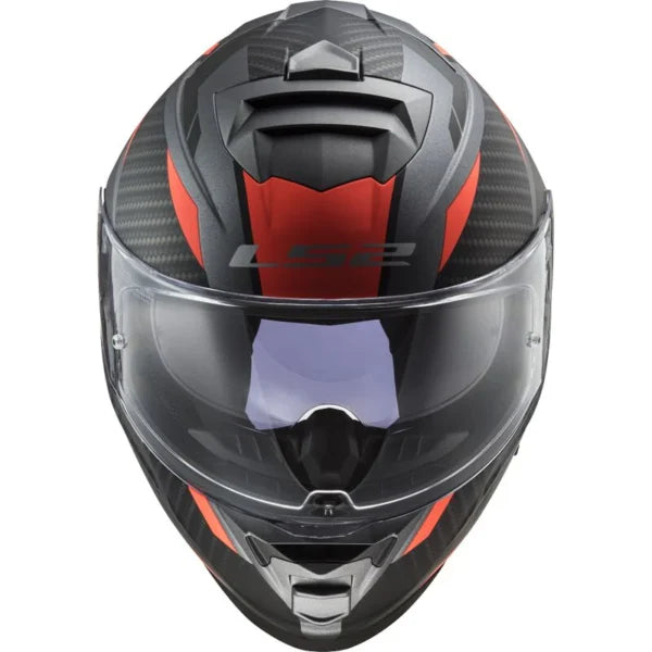 LS2 FF800 STORM II FASTER MATT RED TITANIUM