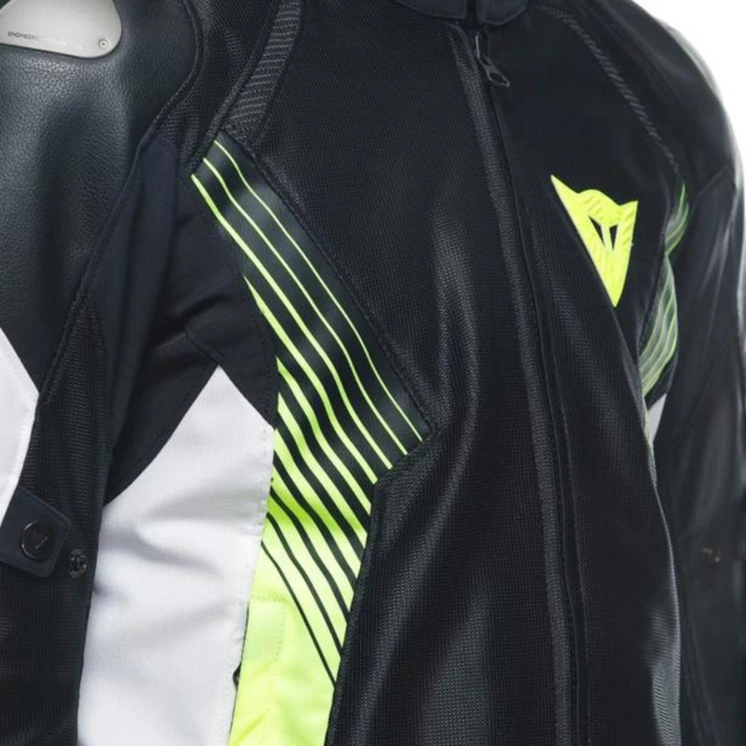 DAINESE SUPER RIDER 2 ABSOLUTESHELL JACKET BLACK/WHITE/FLUO-YELLOW