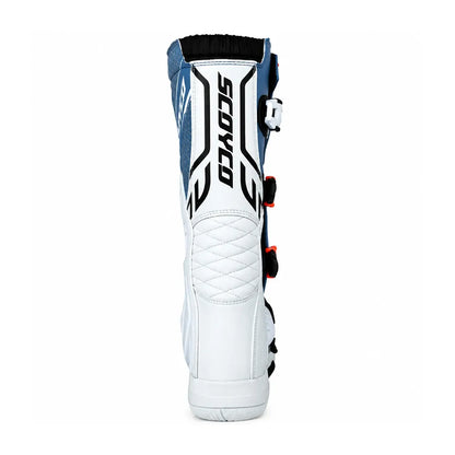 SCOYCO MBM009 ALL-WEATHER MOTORCYCLE BOOTS WHITE/GREY