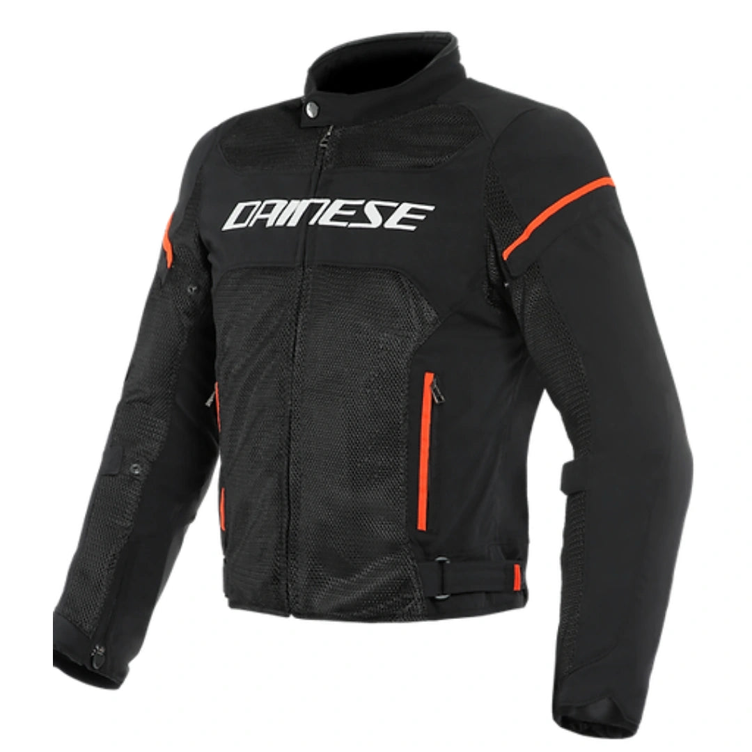 DAINESE AIR FRAME D1 TEX JACKET-BLACK/WHITE/FLUO-RED