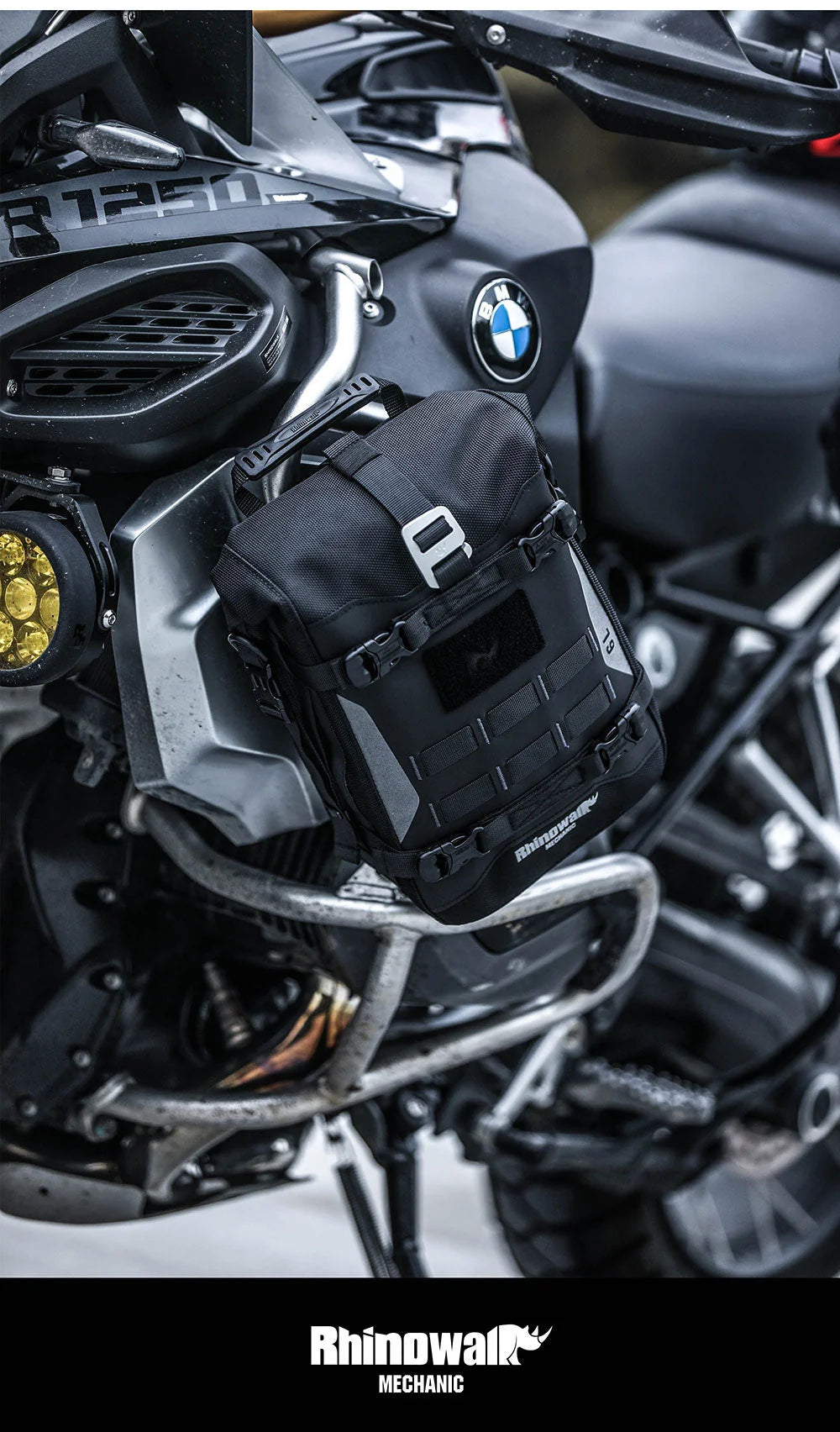 RHINOWALK MECHANIC SERIES 6L CRASH BAR BAG WITH WATERPROOF LINER