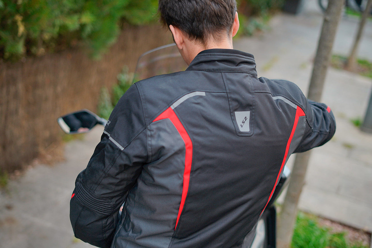 LS2 SEPANG BLACK RED JACKET