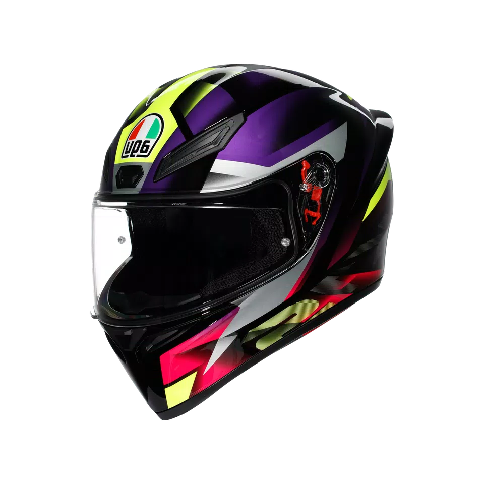 AGV K1 S FASTLAP BLACK/PURPLE/PINK  DOT(E2206)
