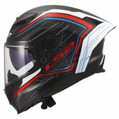 LS2 FF807 DRAGON SUBIC GLOSS WHITE BLUE RED CARBON