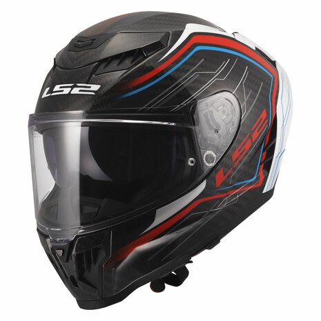 LS2 FF807 DRAGON SUBIC GLOSS WHITE BLUE RED CARBON