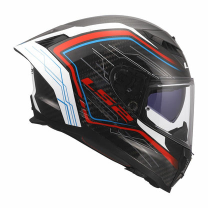 LS2 FF807 DRAGON SUBIC GLOSS WHITE BLUE RED CARBON