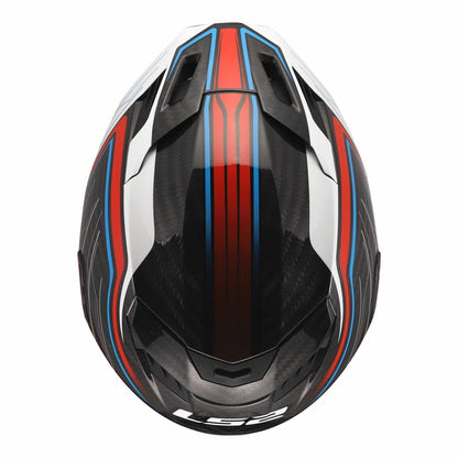 LS2 FF807 DRAGON SUBIC GLOSS WHITE BLUE RED CARBON