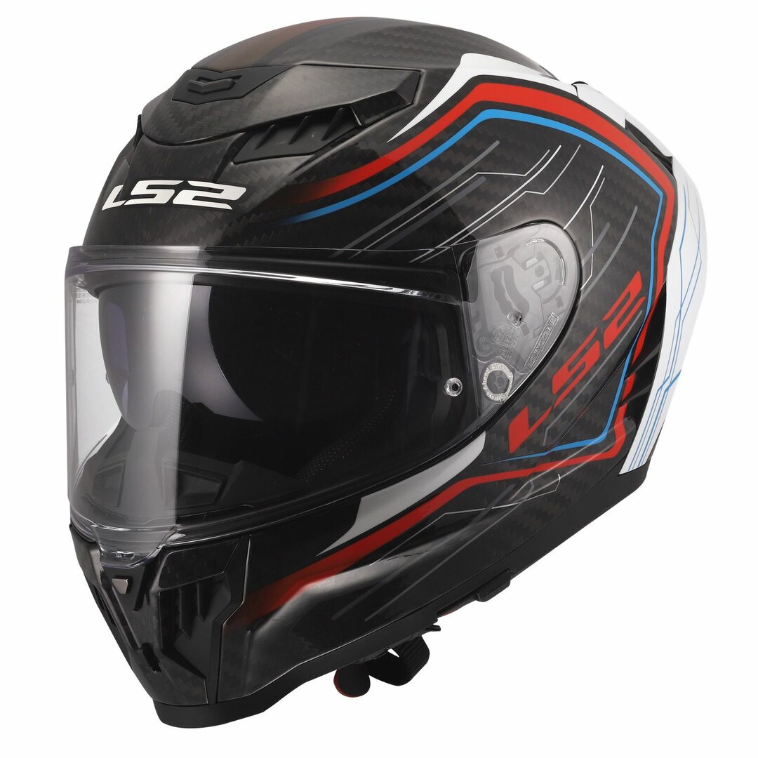 LS2 FF807 DRAGON SUBIC GLOSS WHITE BLUE RED CARBON – BikeFormers